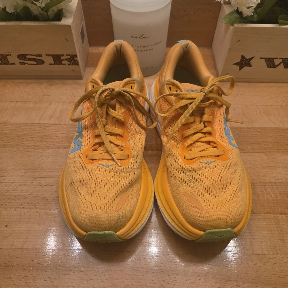 Hoka One One Bondi 8 Running Shoes Impala Mock Orange Womens Size 8.5
